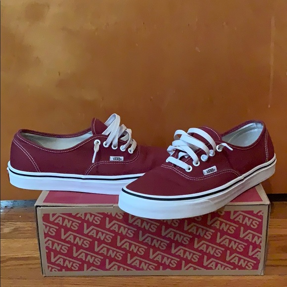 maroon van shoes